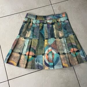 Tennis skirt. Abstract Patterned A-Line Skirt.